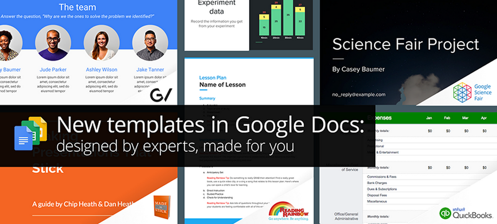 Google docs templates