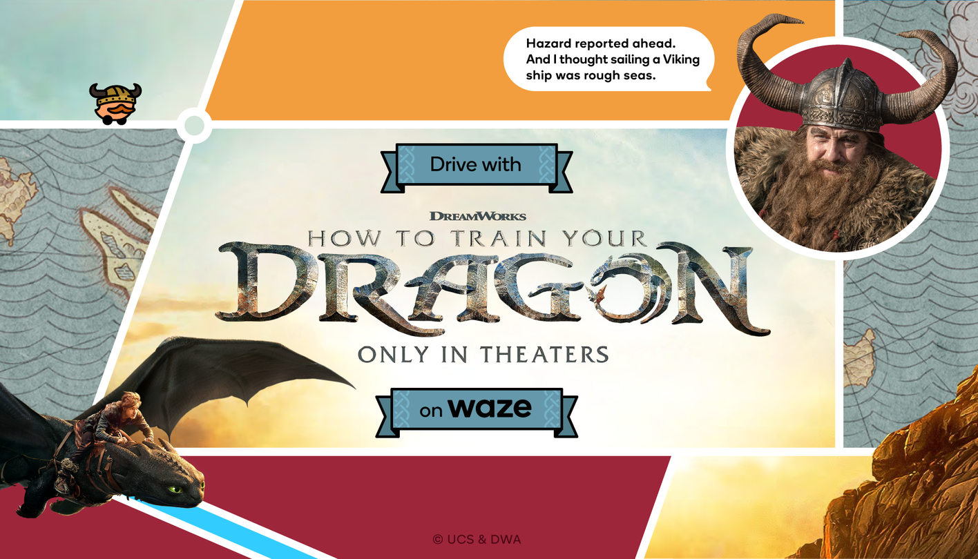 Drive with ‘How to Train Your Dragon’ on Waze