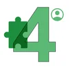 An image of a green number four with a puzzle piece positioned to the left and a small image icon to the right