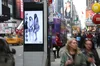 Anuncio digital en exteriores de ASOS en las calles de Nueva York.