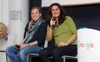 Andrea Francke and Tahmineh Sanamrad, Google software engineers, delivering a career panel for high school girls at Google Zürich.