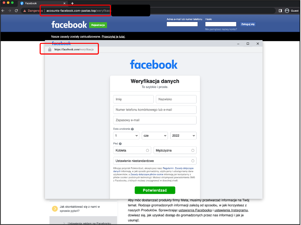 An image of a technique used to target Facebook users