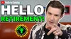 MatPat pointing next to the words Hello Retirement