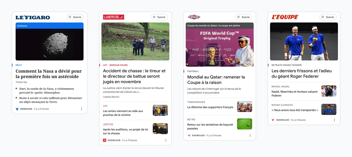 Lancement de Google News Showcase en France