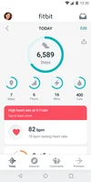 A screenshot of a phone using the Fitbit app to look at heart rate zone statistics.