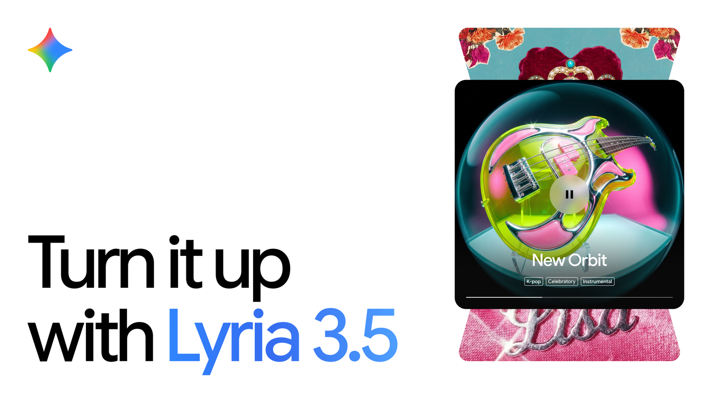 Create your best tracks yet with Lyria 3.5 in Gemini.