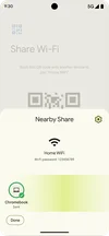 Ein Screenhot, der Nearby Share zeigt