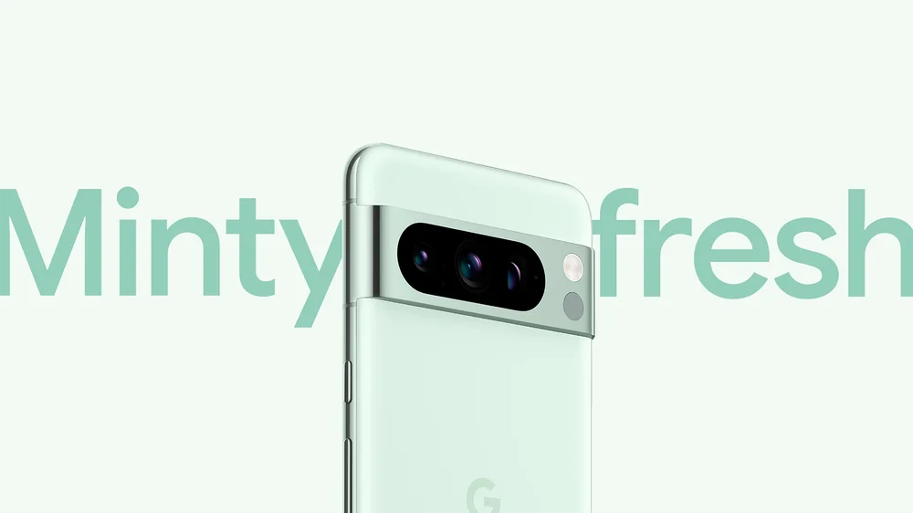 Pixel 8 Pro in the new Mint color
