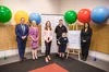 Member for Braddon, Gavin Pearce, Lucinda Longcroft, Rosemary Conn, CEO of SchoolsPlus, students Murphy Mansfield and Mathew Dunn, and Tasmanian Senator Jacqui Lambie, launch the Makerspace at Montello Primary.