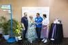 Googlers Rich and Bec speaking with Luke Gosling, MP and local business owner Bee from The Rain Florist Darwin