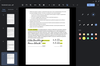 A PDF of a lease agreement is on the screen. It’s been highlighted and signatures have been added.