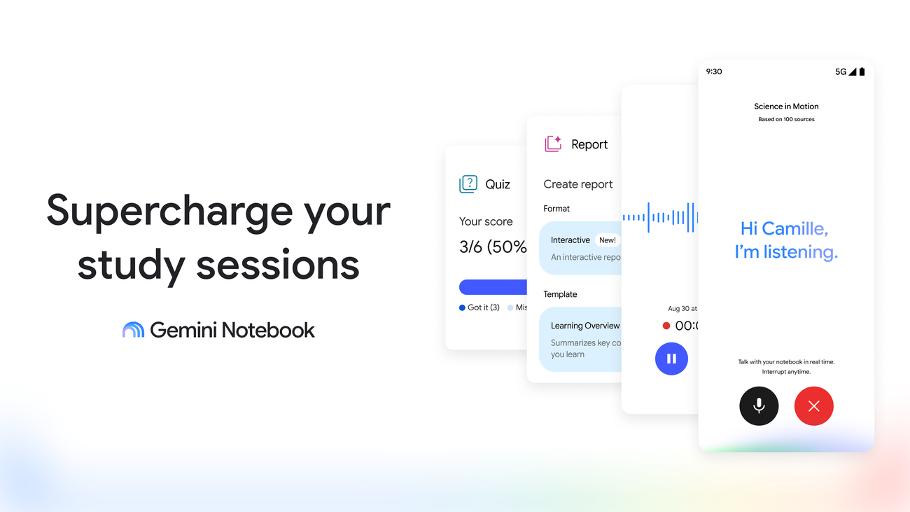 Thumbnail for Google: Sharpen your study routine with new Gemini Notebook tools