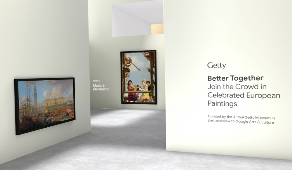 Image of the inside of the Getty AR Pocket Gallery