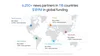 The Google News Initiative has supported more than 6,250 news partners in 118 countries through $189 million in global funding, including: $33 million and 1,000+ news partners in Asia Pacific, $54 million and 1,870+ news partners in Europe, $26 million and 1,190+ news partners in Latin America, $4 million and 160+ news partners in the Middle East and Africa, and $61 million and 2,000+ news partners in North America.