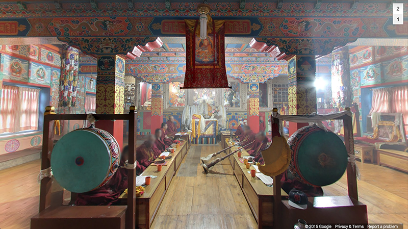 Bild des Kemgon Gompa, ein buddhistisches Kloster in der Gemeinde Lukla, Nepal.