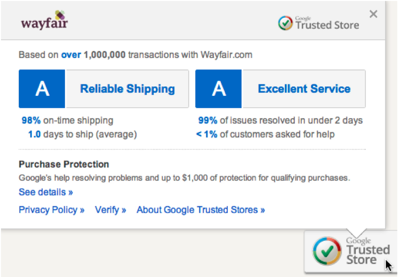 Google Trusted Store badge