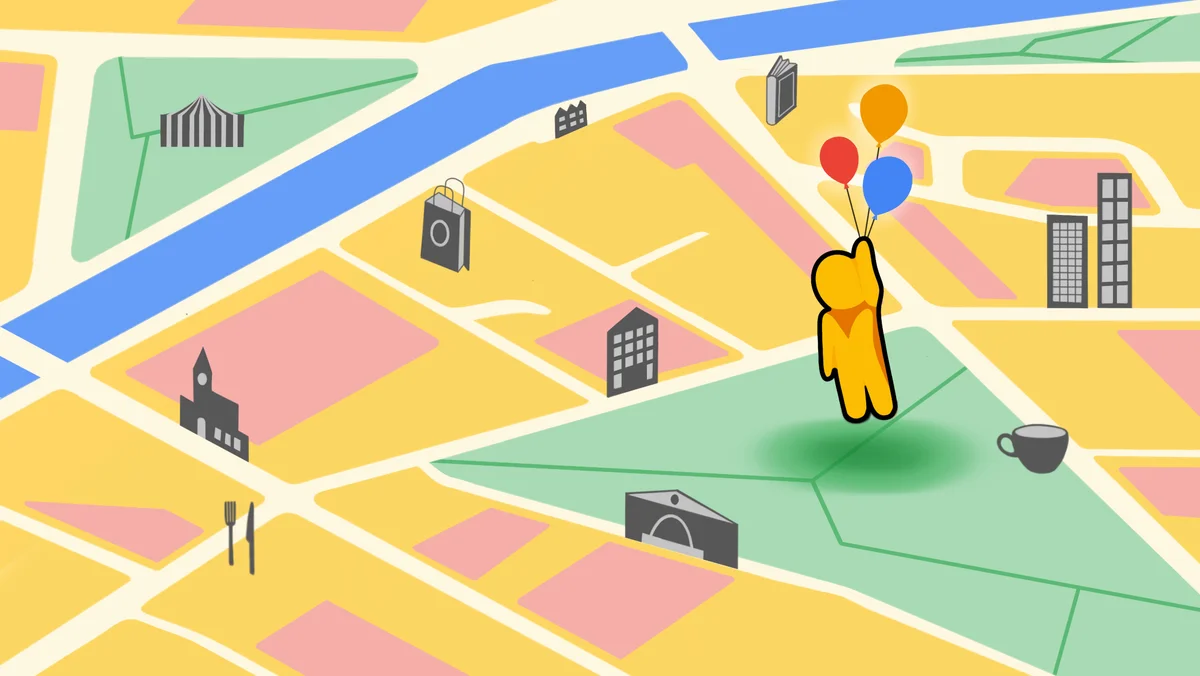 Street View Pegman wird auf Google Maps gezogen