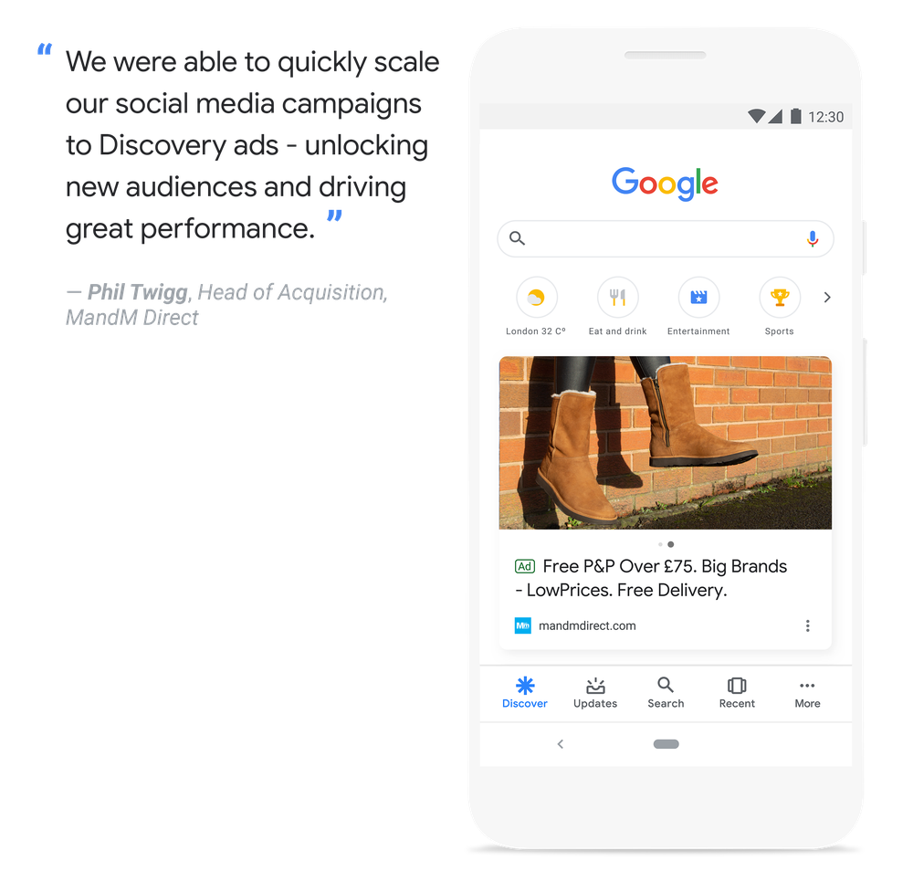 Google Discovery - MandM Direct Quote.png