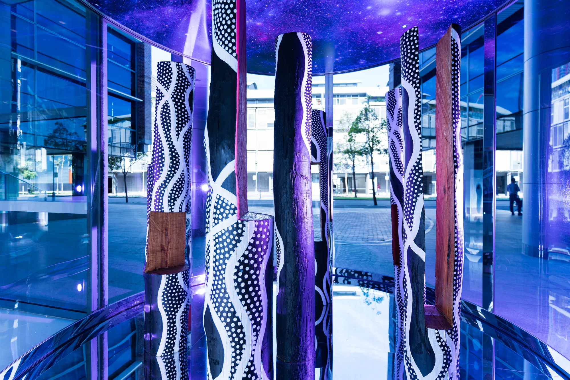 indigenous art work in Google's expanded office