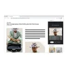 Image of Chrome browser with various images of a musician. Google Lens is being used to find out where to buy the hat of the musician.