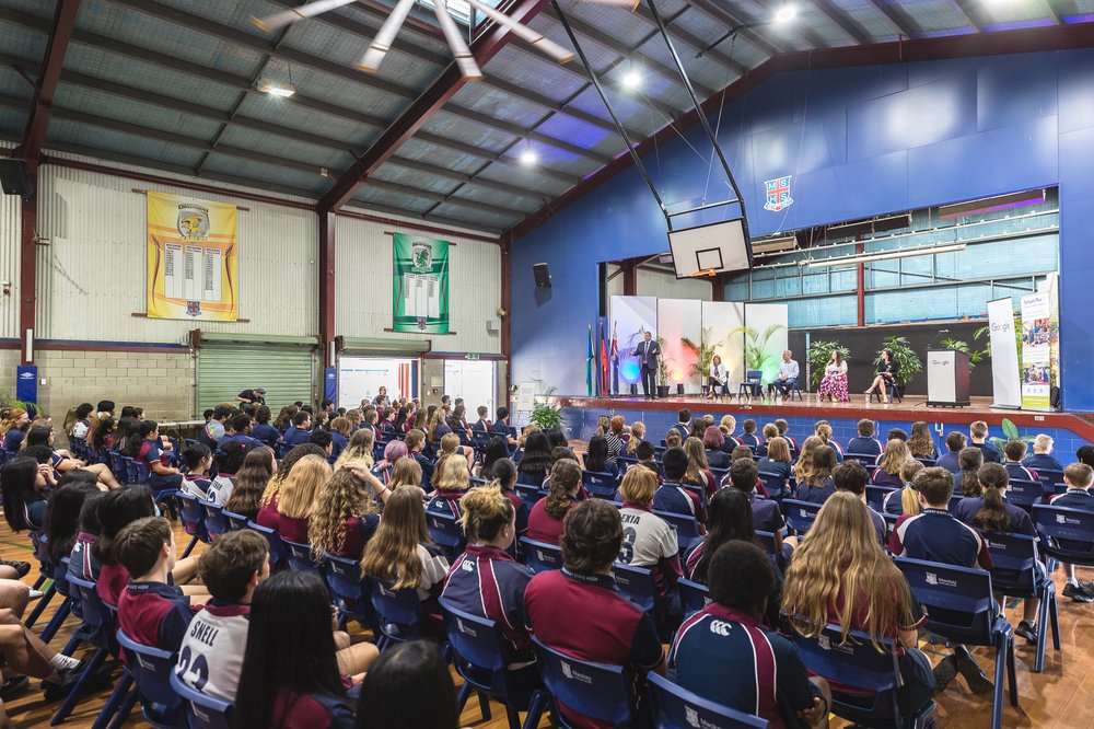 An assembly at Mackay State High School