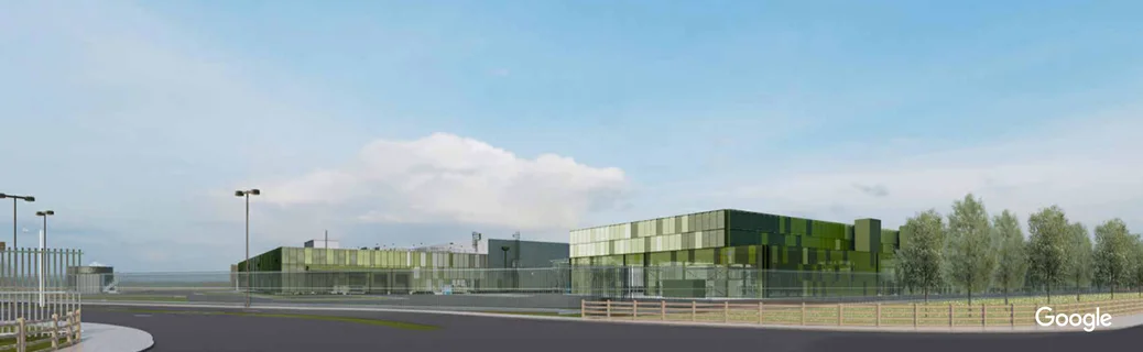 A rendered image of the data centre