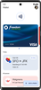 An image of the Google Wallet app open on a Pixel phone. The app is showing a Chase Freedom Unlimited credit card, a ticket for a flight from SFO to JFK, and a Walgreens cash reward pass. In the bottom right hand corner, there is a “Add to Wallet” button.