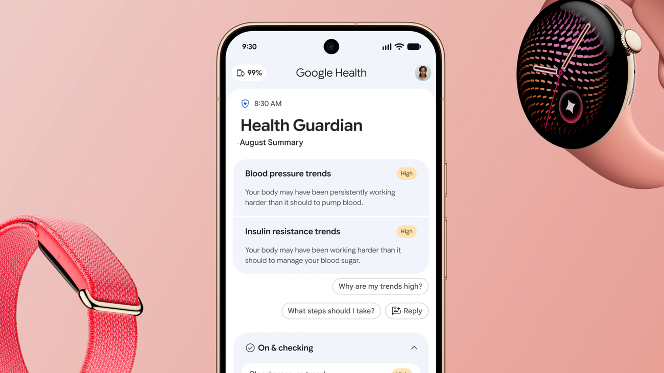 Track subtle changes in your body with Health Guardian features on Pixel and Fitbit