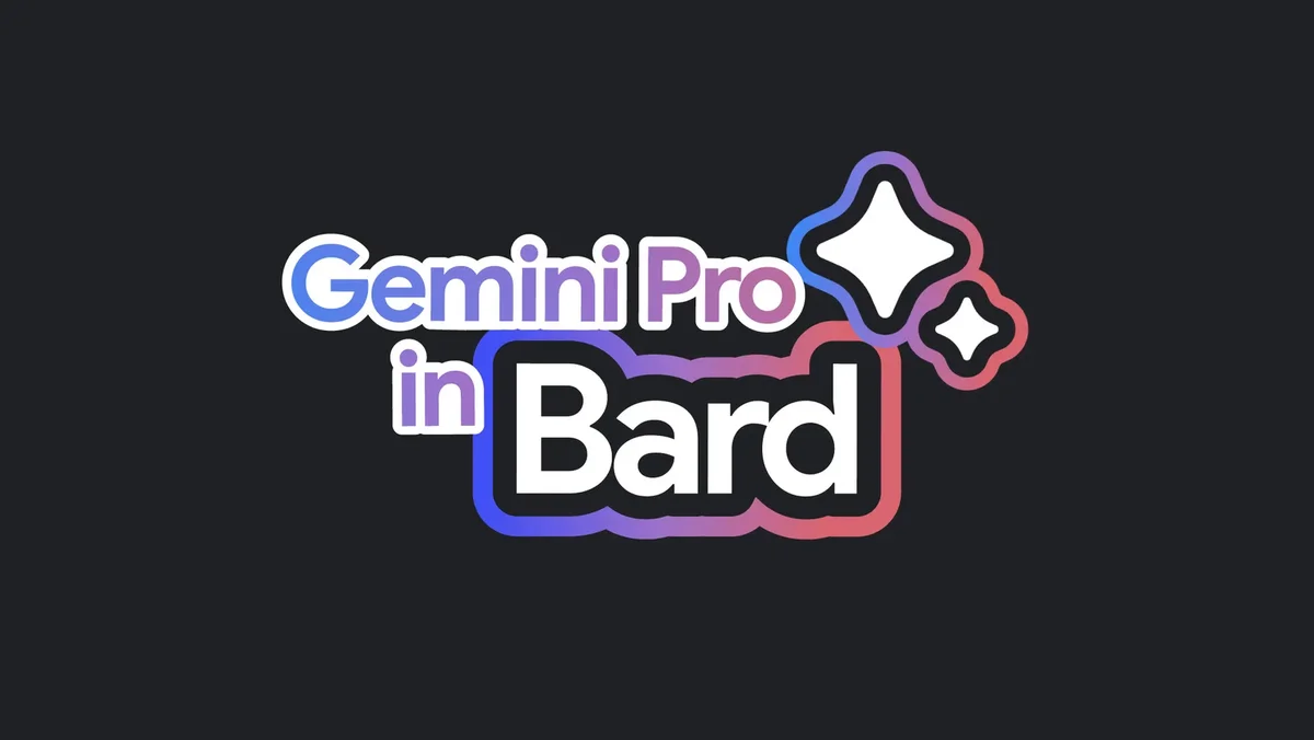BardでもGemini Proが利用可能が書いてあるイメージ画像。