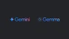 Two logos side by side, one for Gemini and one for Gemma.