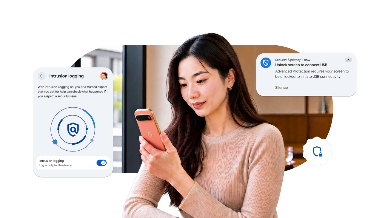 Teléfono Android con la Protección avanzada activada