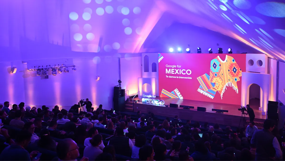 Picture of the stage at Google for Mexico