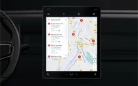 Imagen fija de Google Maps integrado en un vehículo eléctrico