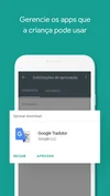 opção de aprovar ou negar uso de app google tradutor