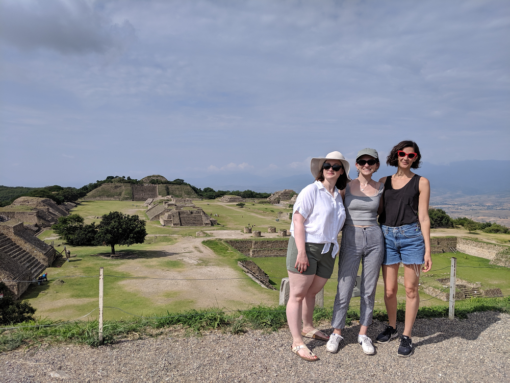 Taking in the beauty of Monte Alban with friends.