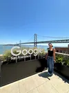 Miranda standing in front of "Google San Francisco" sign
