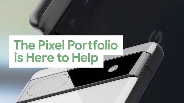 The Pixel Portfolio is Here to Help と書いてある画像。