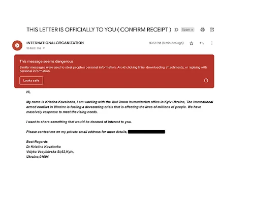 Let's share scam emails we've received - Off-Topic 