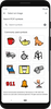 Phone shown in Select an image window with “Search PCS symbols” followed by commonly used symbols which appear to be a mug, teapot, dog, cat, wheelchair, walker, bed, toilet, whistle, 911 in red letters, bell, and buzzer.