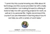 A photo of a person wearing glasses, cropped into a circle, next to a testimonial from Candace, Google AI Essentials graduate, that reads: I came into this course knowing very little about AI technology and this course provided me with a really solid foundation. I am looking forward to utilizing AI tools to help me with upcoming projects for work, as well as in my personal life. I highly recommend this course if you are interested in learning about how AI can help you with a variety of work tasks.