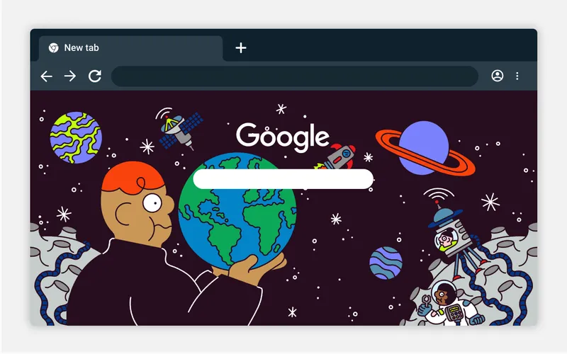 Image of Chrome theme designed by artist Kanioko