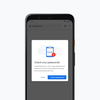 A dialog box with the headline "Check your passwords" is open on a mobile phone. The copy in the dialog box says "A data breach on a site or app exposed your password. Chrome recommends checking your saved passwords now." The box has an option to select "check passwords" or to close the box.