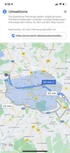 Ein Screenshot zeigt die Berliner Umweltzone in Google Maps