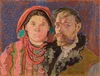 Autoportret polskiego malarza Stanisława Wyspiańskiego z żoną, namalowany w 1904 roku.