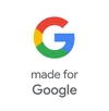 The Google “G” icon with the words “made for Google” underneath it.
