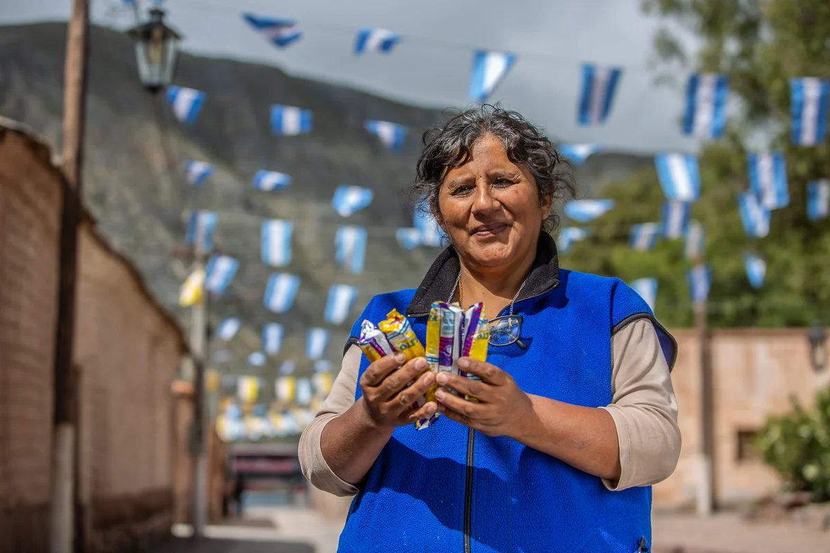 María del Carmen, una de las mujeres empoderadas del proyecto en  Jujuy, Argentina.