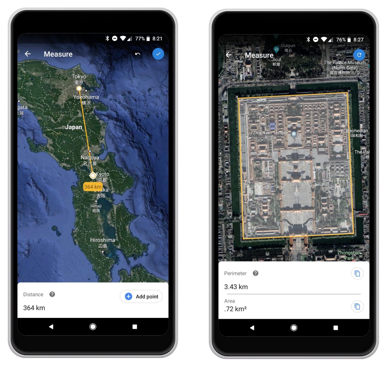 Introducing the Measure Tool for Google Earth on Chrome and Android