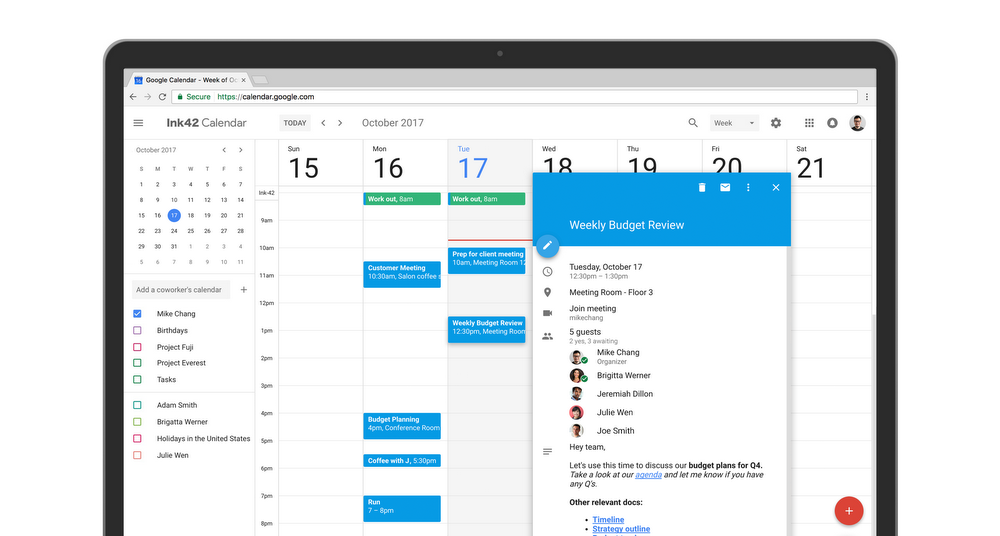 Time for a refresh meet the new Google Calendar for web