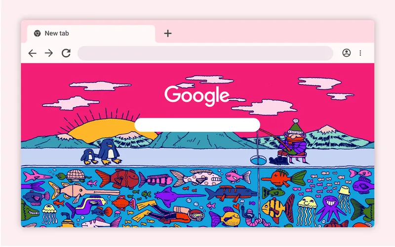 Image of Chrome theme designed by artist Melcher Oosterman