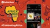 Image depicting an Africa map in the center, adorned in a deep yellow color. The text 'Africa Day' appears in vibrant green, representing the celebration of the continent. In the middle, the phrase 'Playlist' stands out in bold red, symbolizing the curated collection of African music. The background features black icons, including a music note icon and a star, representing the lively rhythm and stellar talent showcased in the Africa Day playlist.